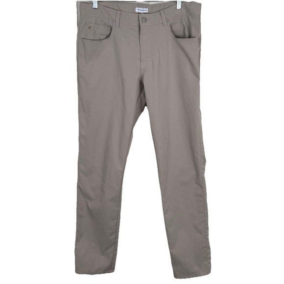 Peter Millar Other - Peter Millar EB66 Performance Five Pocket Pants Mens Golf Chino Beige 34x32